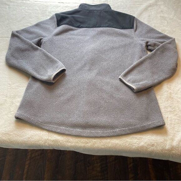 Fila Front Zip Textured Fleece Black and Gray Jacket Size XL - Picture 2 of 12